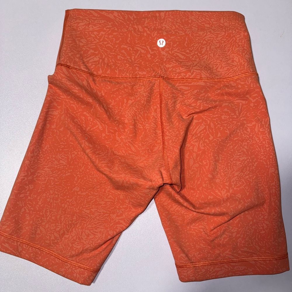 lululemon athletica Vibrant Orange Bike Shorts